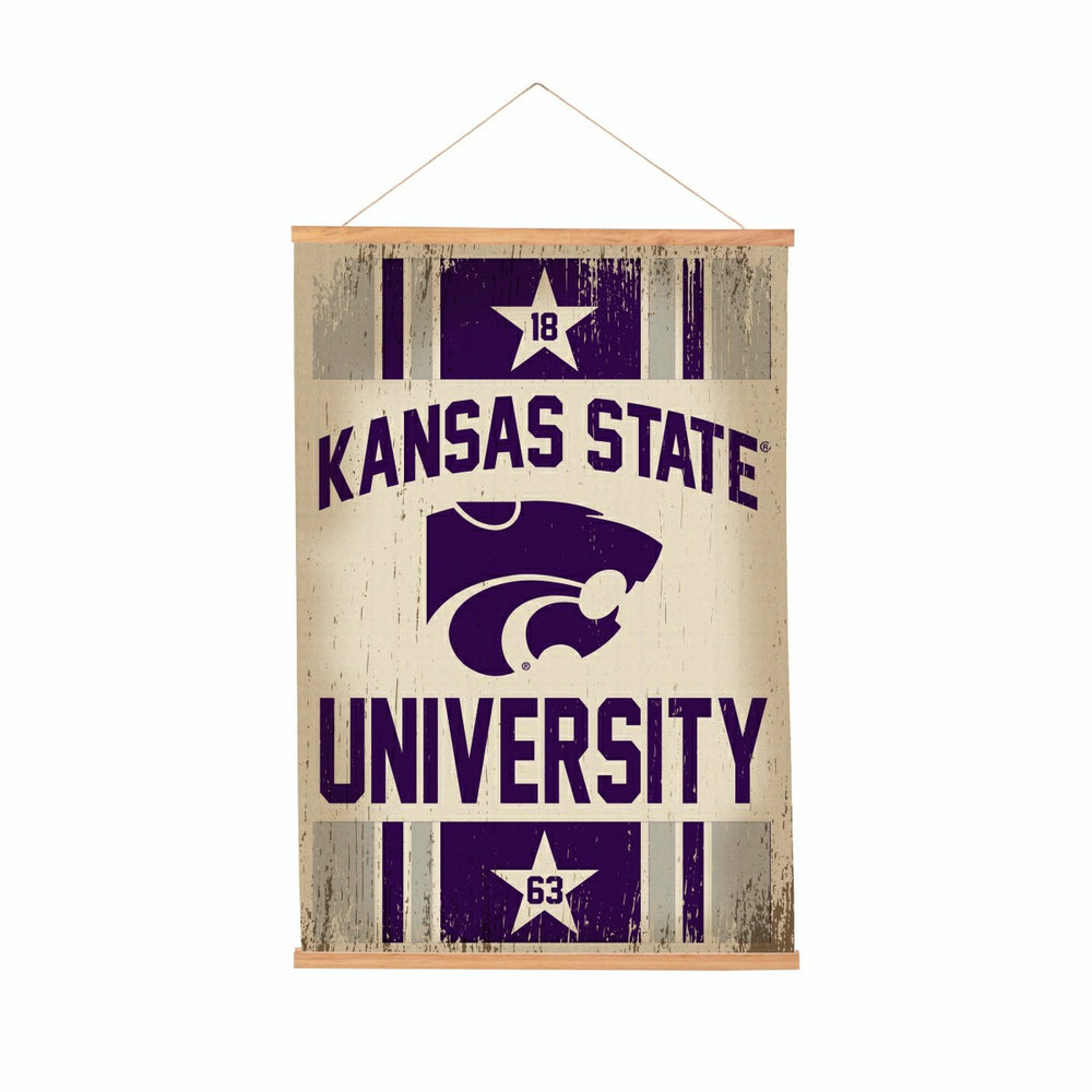 Kansas State University, Canvas Wall Tapestry, Medium, 36x24 - Collegiate Home