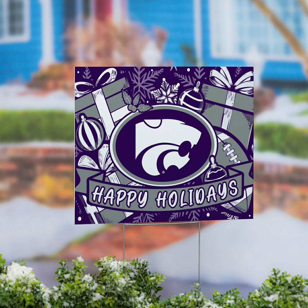 Kansas State University Yard Sign, Holiday - Collegiate Home