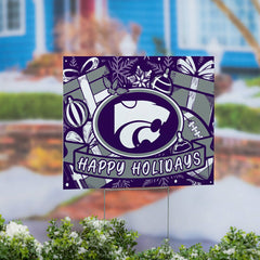 Kansas State University Yard Sign, Holiday - Collegiate Home