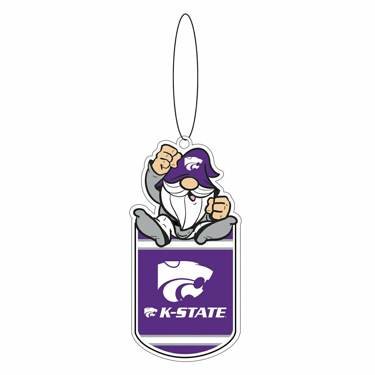 Kansas State University Gift Tag Ornament, Gnome Fan - Collegiate Home