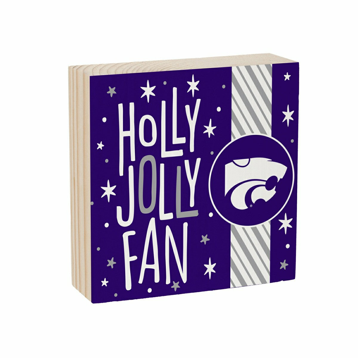 Kansas State University Block, Holiday, 6x6 - Collegiate Home