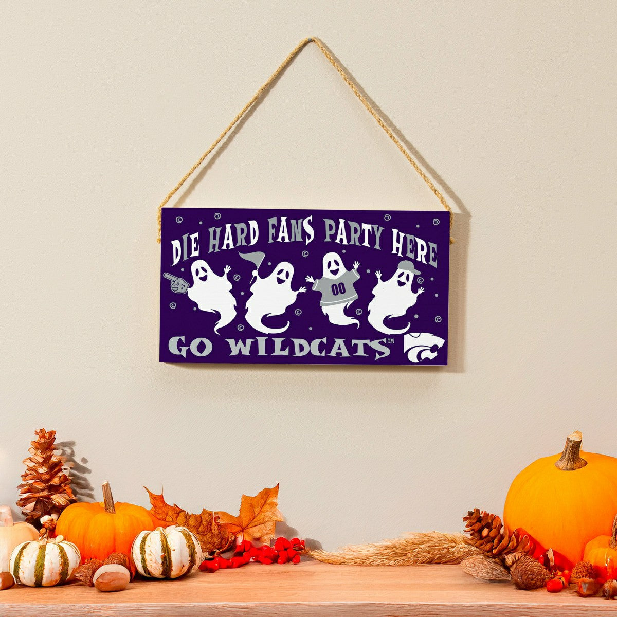 Kansas State University Halloween Wood Wall Sign, 6x11 - Collegiate Home