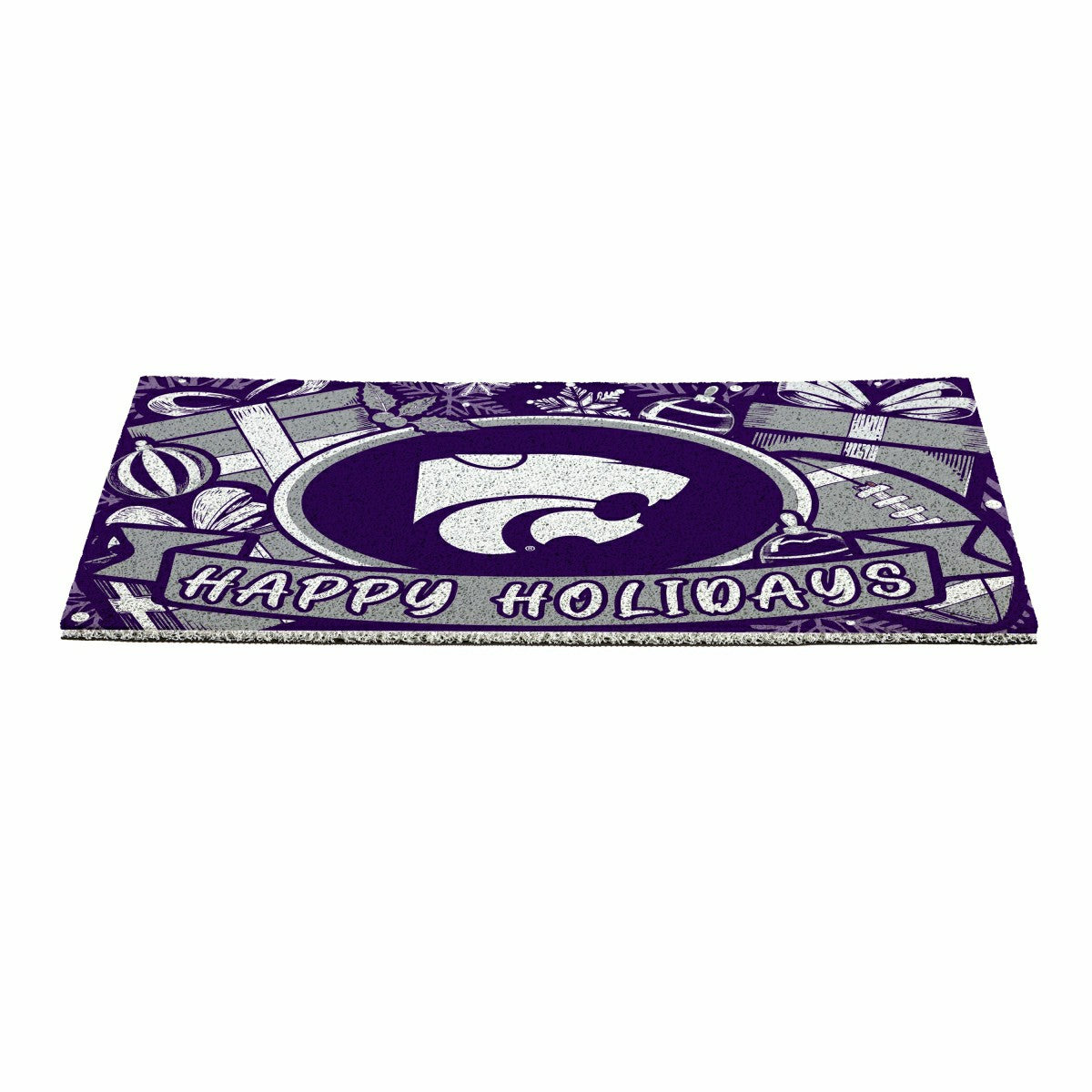 Kansas State University Holiday PVC Mat, 28"x16" - Collegiate