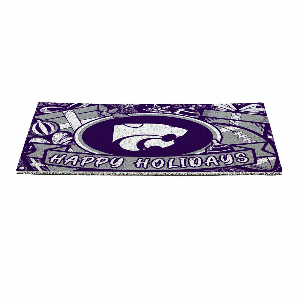 Kansas State University Holiday PVC Mat, 28"x16" - Collegiate