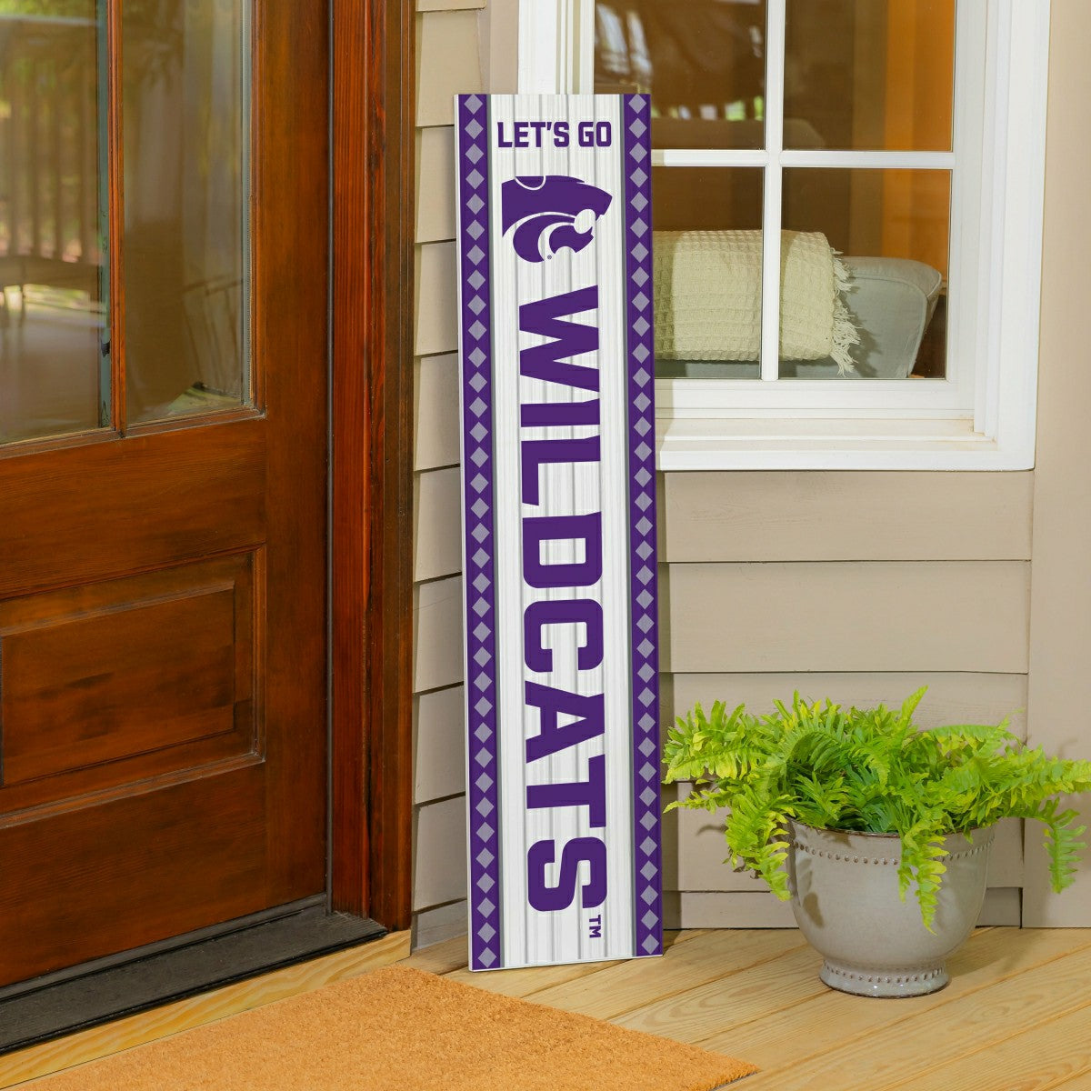 Kansas State University 47" Double Sided Leaner, Christmas - Collegiate Home