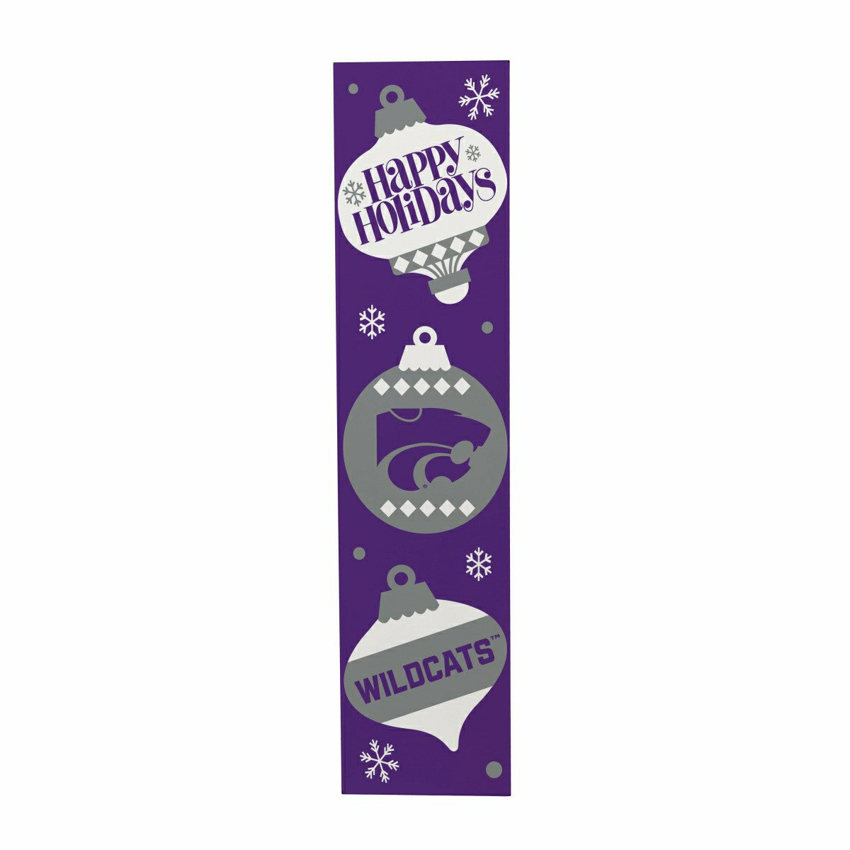 Kansas State University 47" Double Sided Leaner, Christmas - Collegiate Home