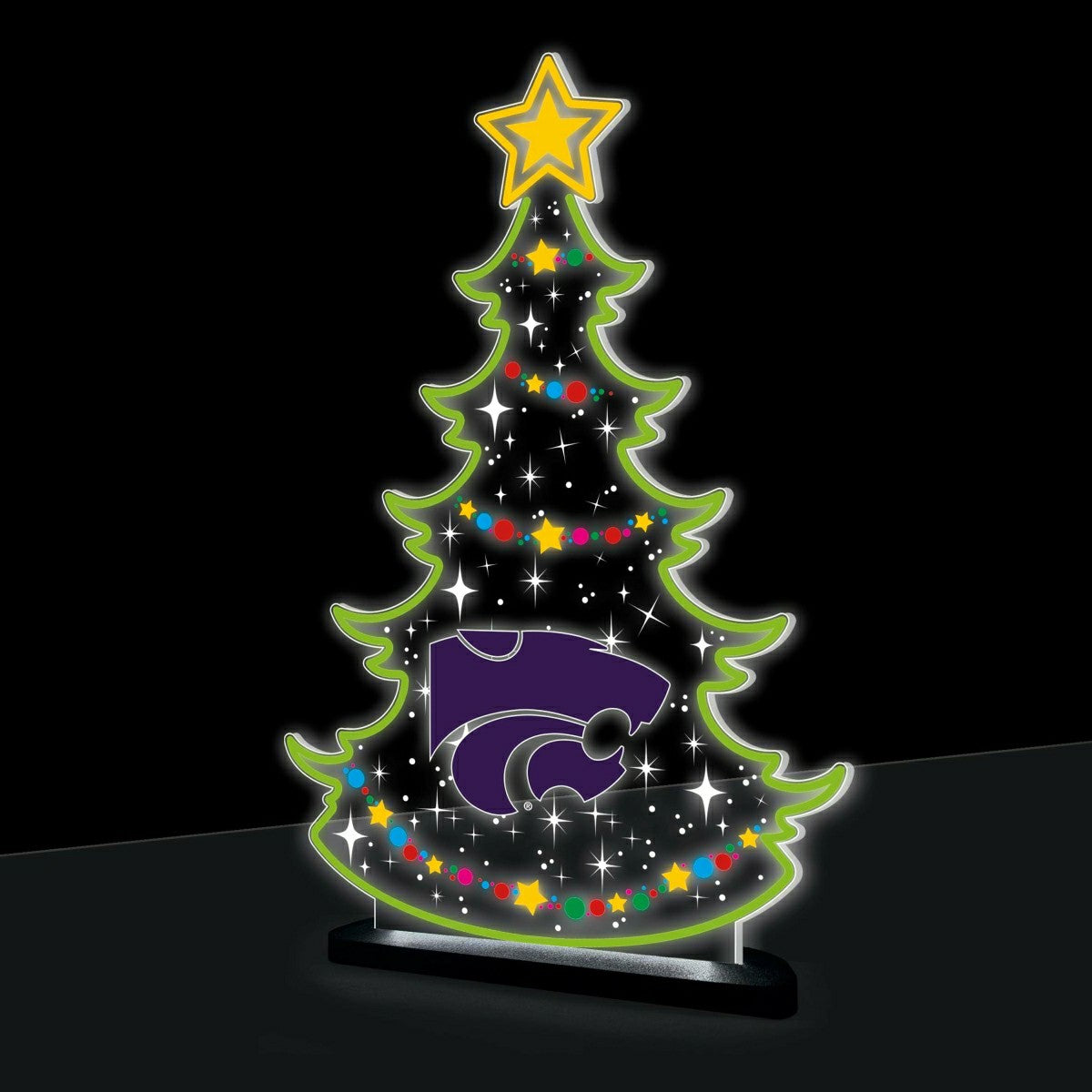 Kansas State University College Holiday Tree Desklite LED Decor - Collegiate Home
