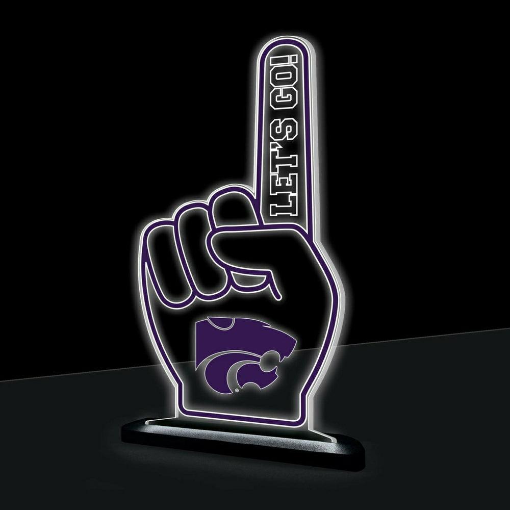 Kansas State University College Foam Finger Desklite LED Decor - Collegiate Home
