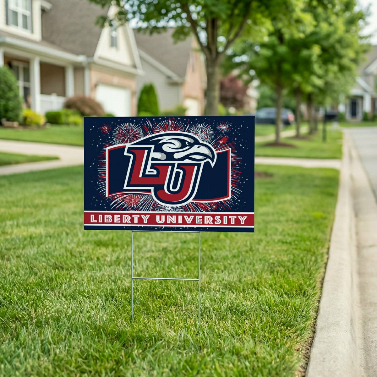 Liberty University Yard Sign, Patriotic - Collegiate Home