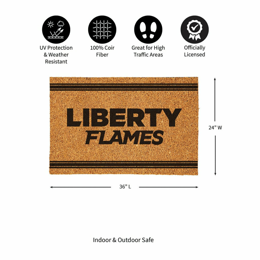Liberty University Large One Color Coir Mat, 36"x24" - Collegiate