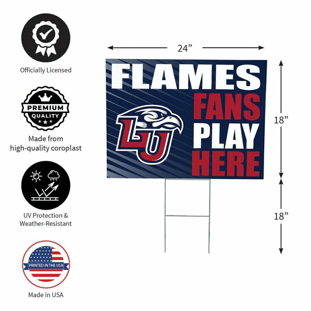Liberty University Coroplast Yard Sign "Fans Play Here" - Collegiate Home