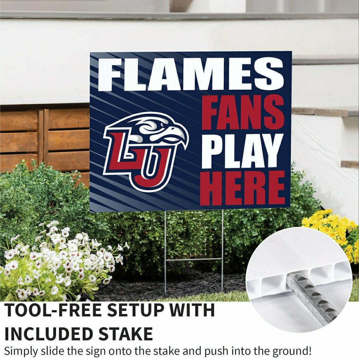 Liberty University Coroplast Yard Sign "Fans Play Here" - Collegiate Home