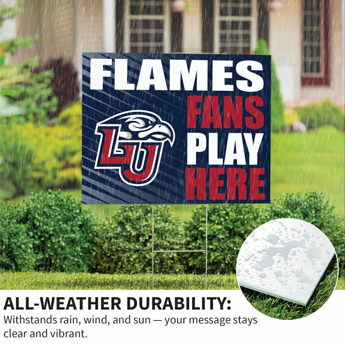 Liberty University Coroplast Yard Sign "Fans Play Here" - Collegiate Home
