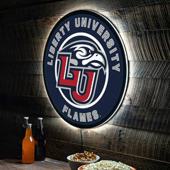 LED Wall Decor, Round, Liberty University - Collegiate Home