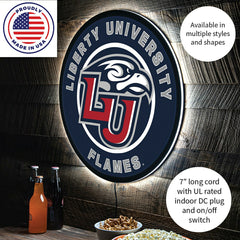 LED Wall Decor, Round, Liberty University - Collegiate Home