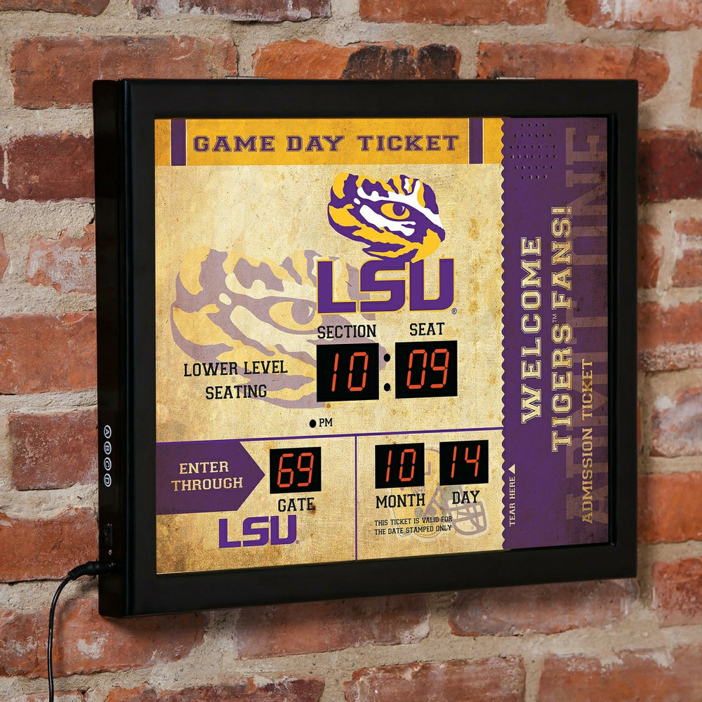 Scoreboard Wall Clock, LSU - Collegiate Home