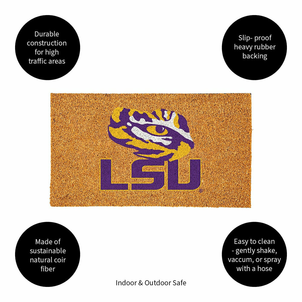 Coir Mat, 16"x28", Louisiana State University - Collegiate