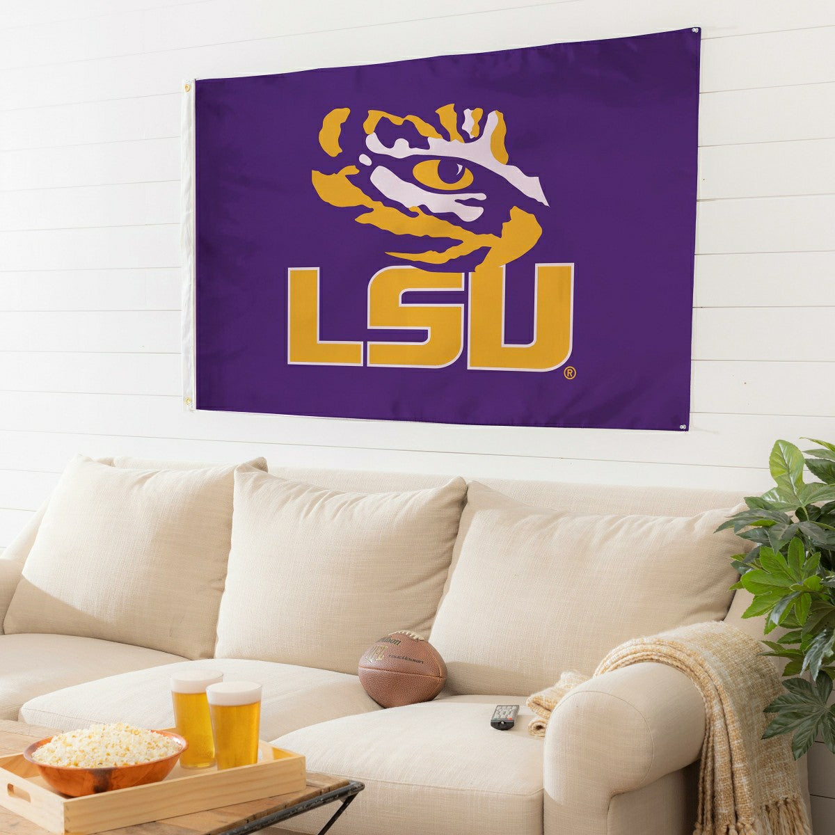 Louisiana State University Single Sided Estate Flag with 2 Grommets, 3 - Collegiate Home