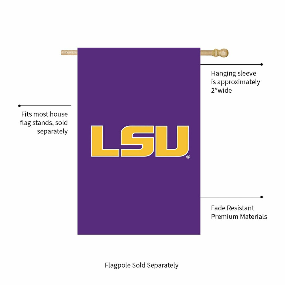 Louisiana State University Applique House Flag - Collegiate Home