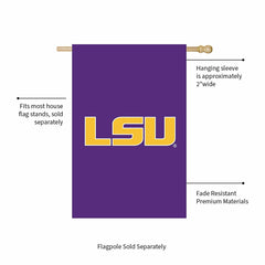 Louisiana State University Applique House Flag - Collegiate Home