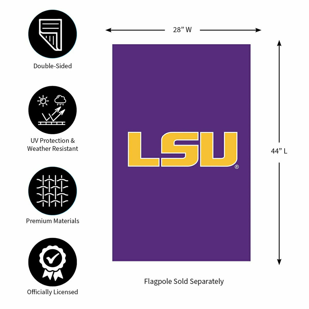 Louisiana State University Applique House Flag - Collegiate Home