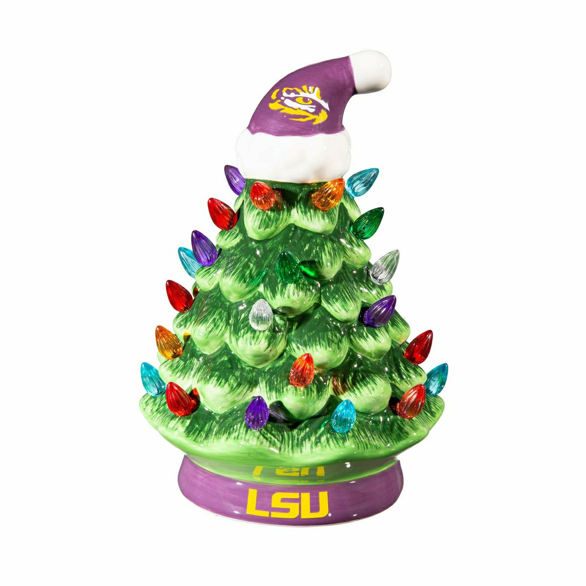 8" LED Ceramic Christmas Tree, Louisiana State University - Collegiate Home