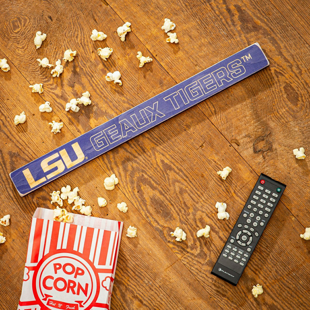Louisiana State University Engraved Wood Sign, 1.5" x 18" - Collegiate Home