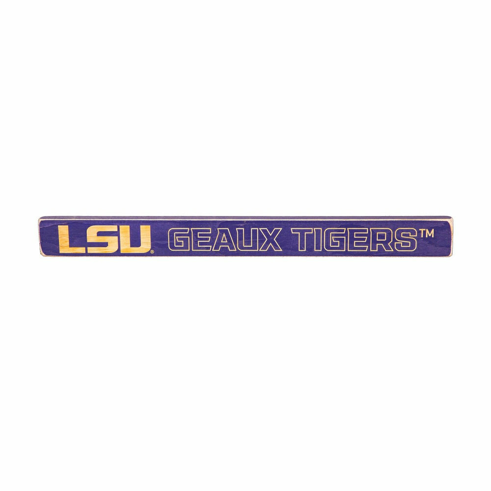 Louisiana State University Engraved Wood Sign, 1.5" x 18" - Collegiate Home