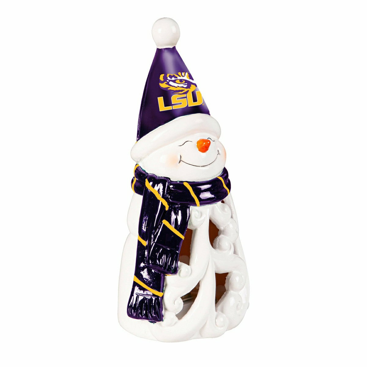 Louisiana State University Snowman LED Statuary, 8" - Collegiate Home