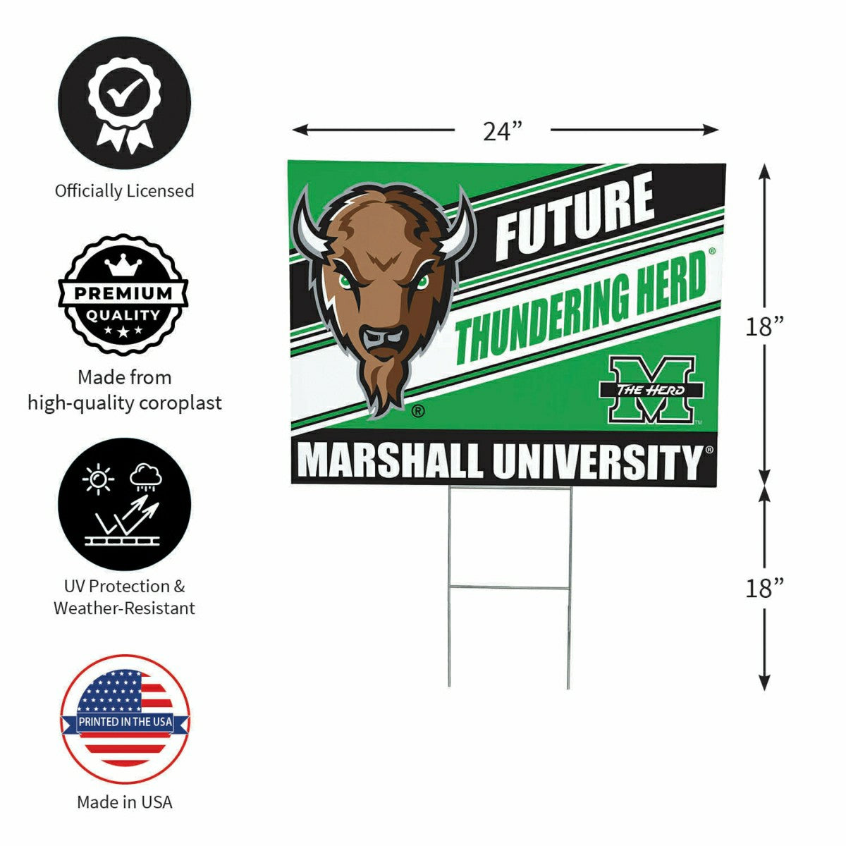 Marshall University Coroplast Yard Sign, Future Student - Collegiate Home
