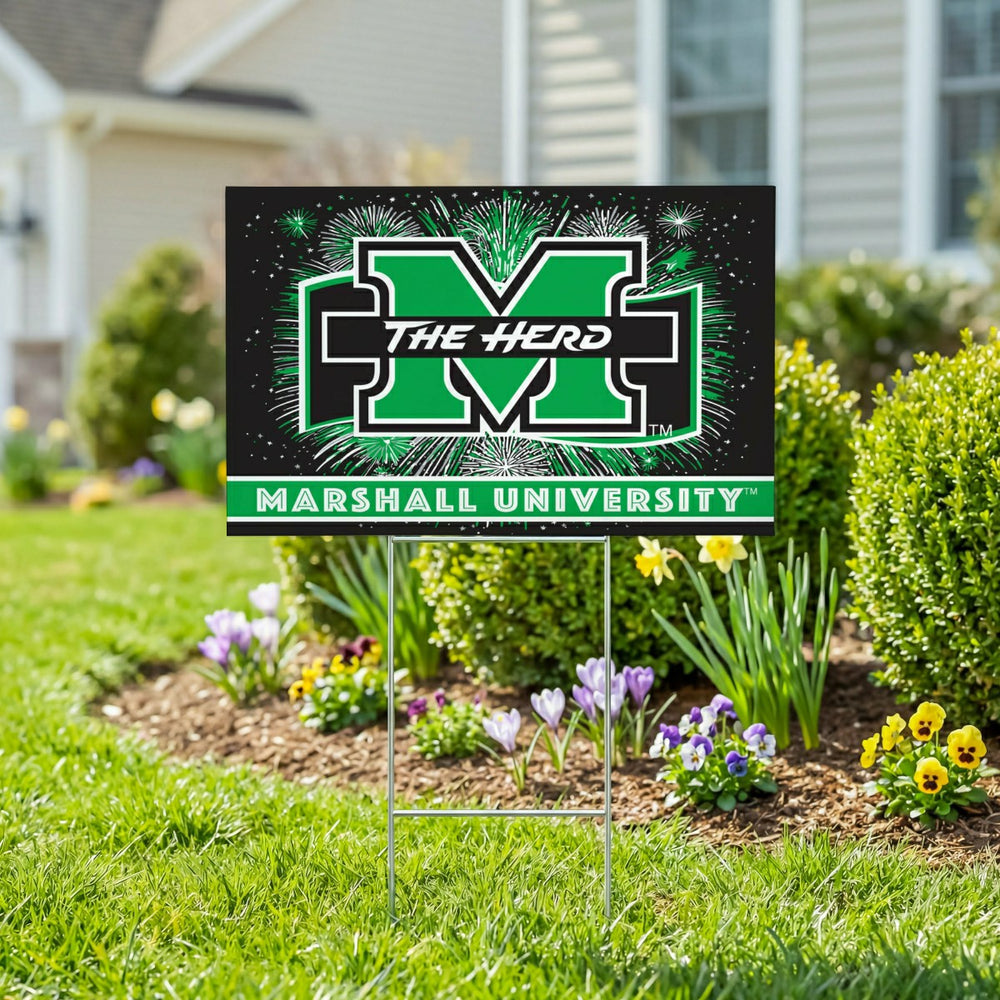 Marshall University Yard Sign, Patriotic - Collegiate Home