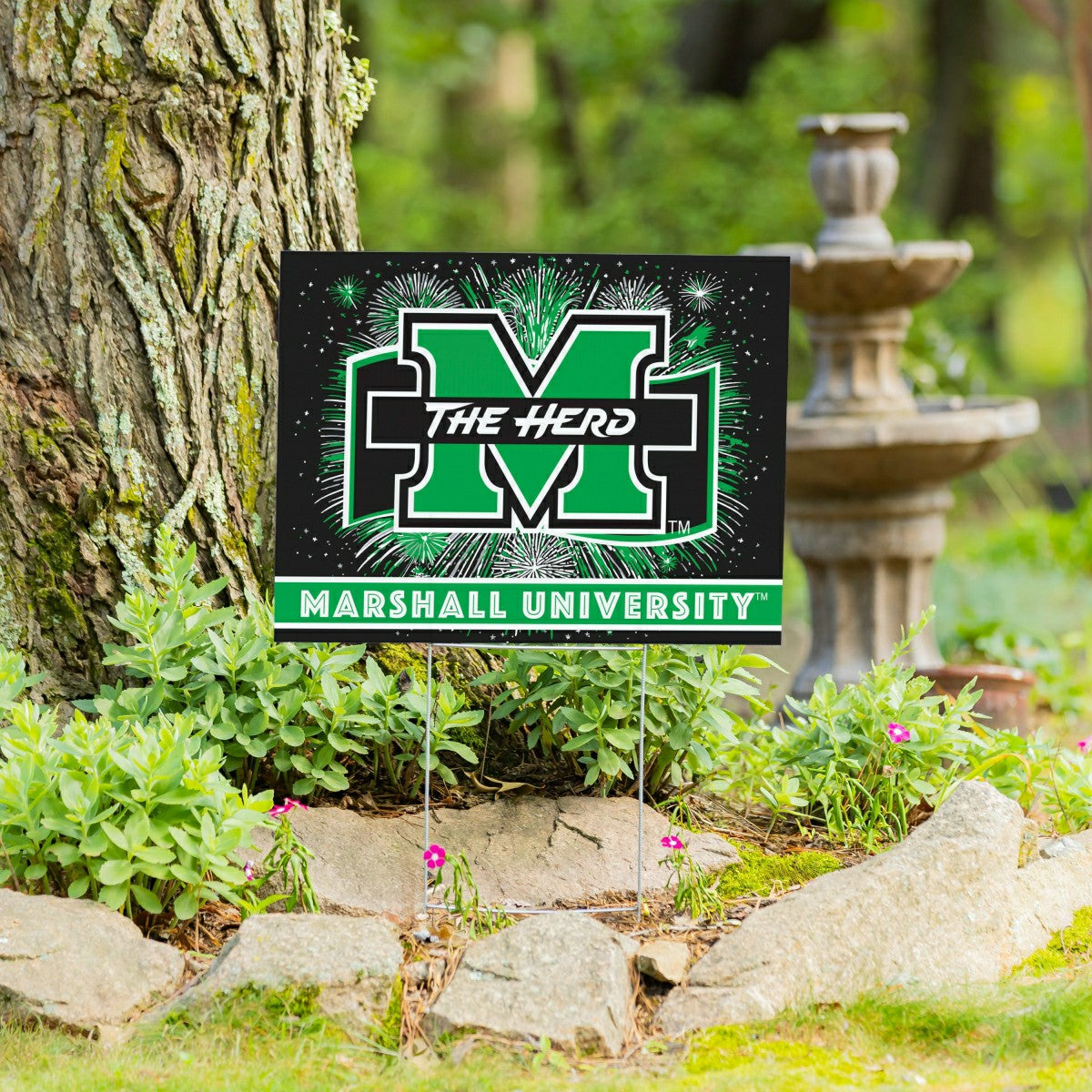 Marshall University Yard Sign, Patriotic - Collegiate Home