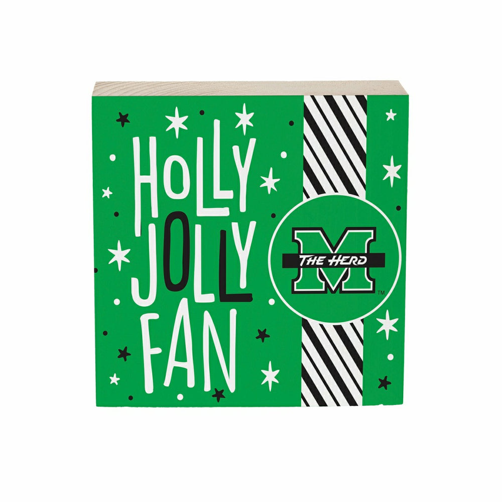 Marshall University Block, Holiday, 6x6 - Collegiate Home