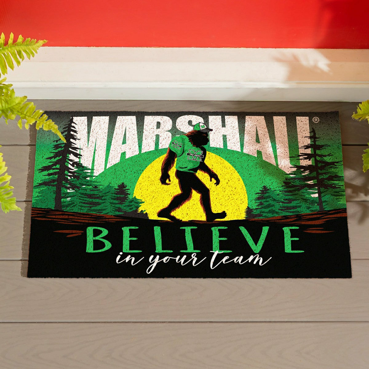 Marshall University Bigfoot PVC Mat, 28"x16" - Collegiate