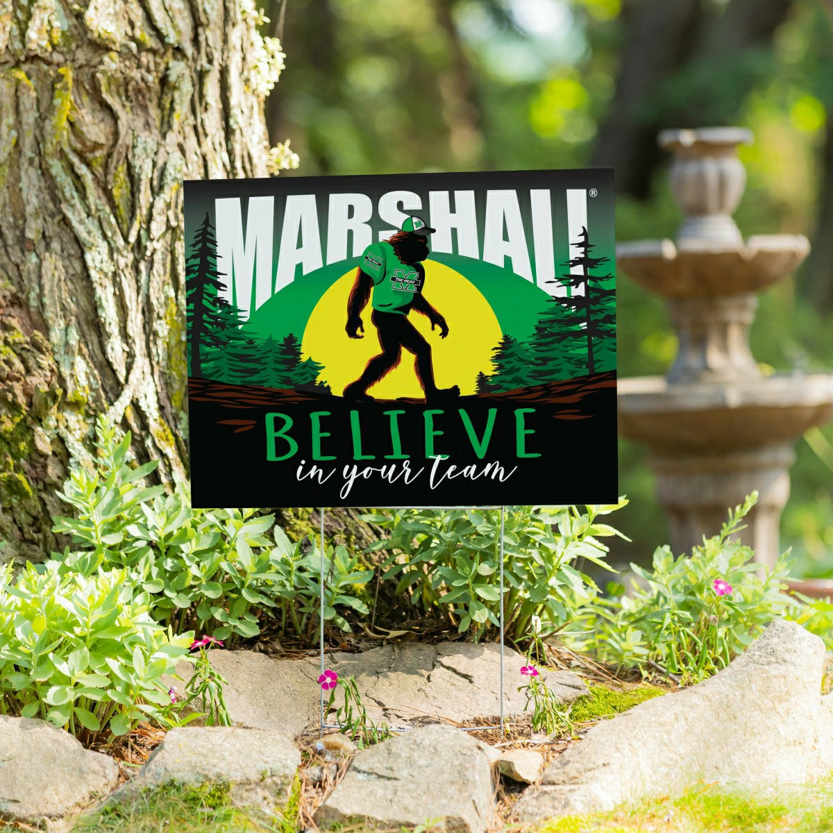 Marshall University Yard Sign, Bigfoot - Collegiate Home