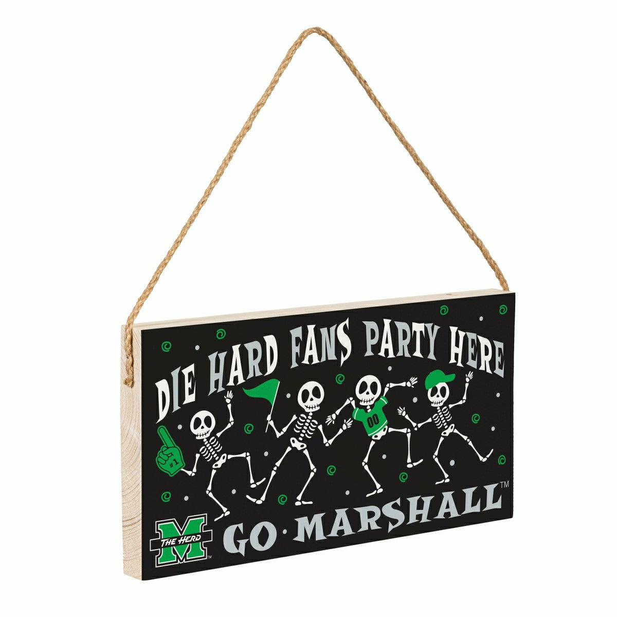 Marshall University Halloween Wood Wall Sign, 6x11 - Collegiate Home