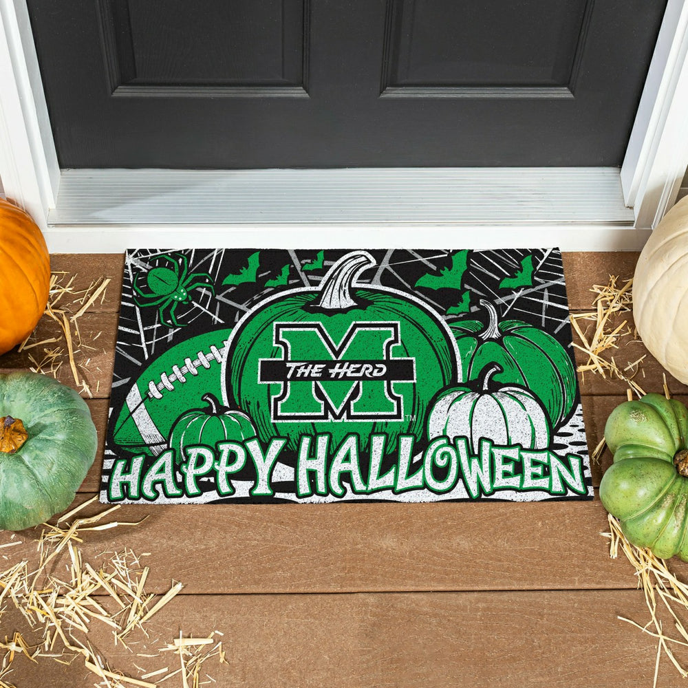 Marshall University Halloween PVC Mat, 28"x16" - Collegiate