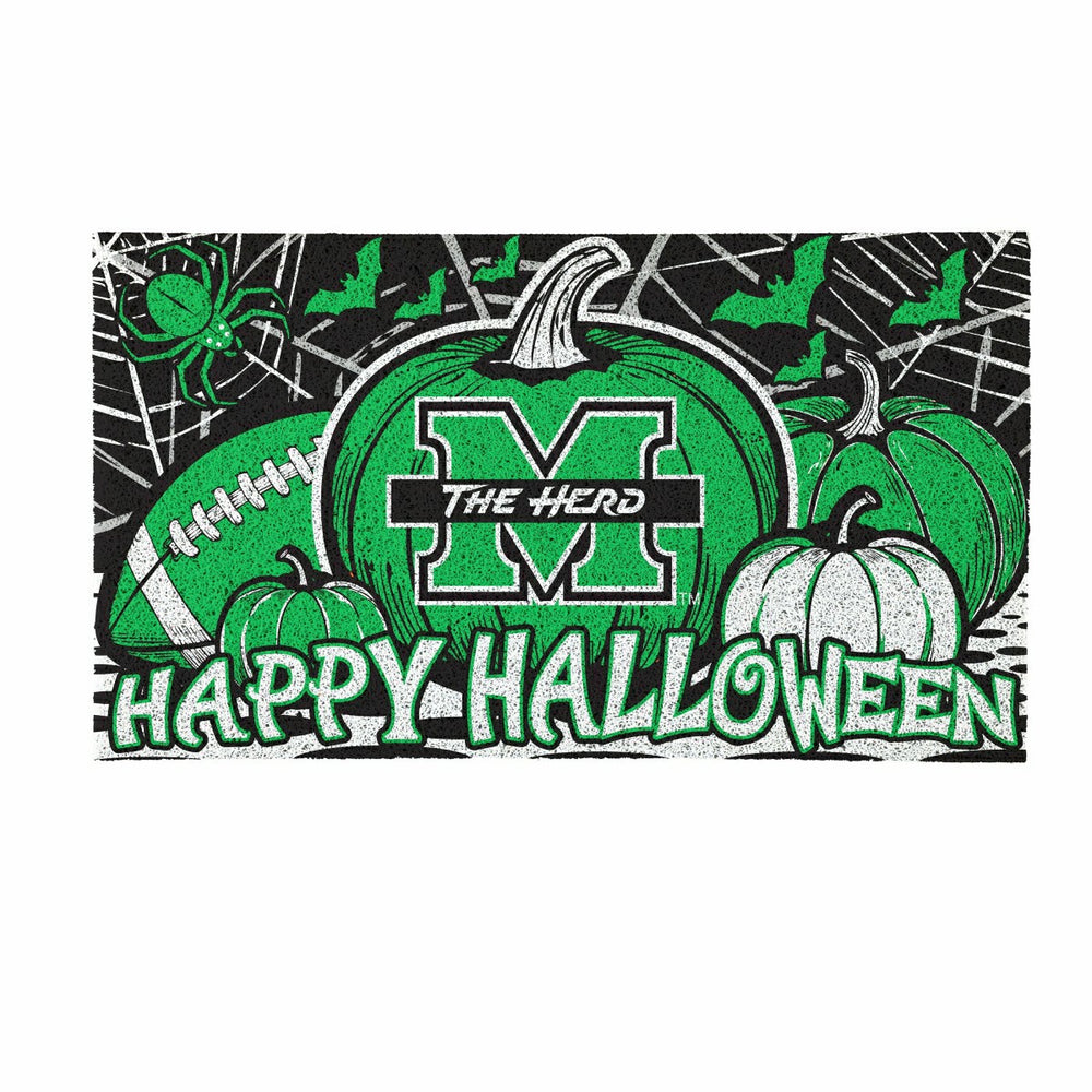 Marshall University Halloween PVC Mat, 28"x16" - Collegiate