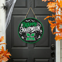 Marshall University Halloween Round Door Décor with Hanging Rope, 18x1 - Collegiate Home