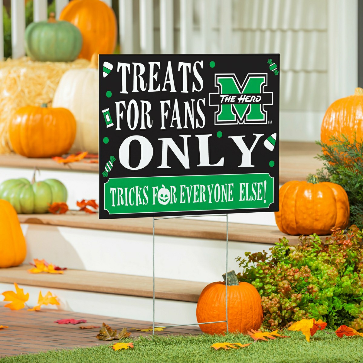 Marshall University Yard Sign, Halloween Treats for Fans - Collegiate Home