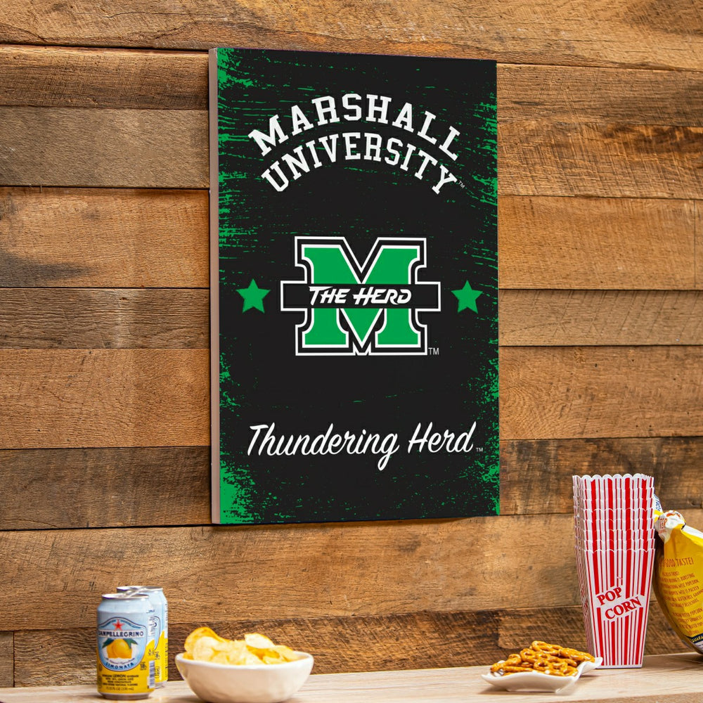 Marshall University Wood Wall Sign, 16x24 - Collegiate Home