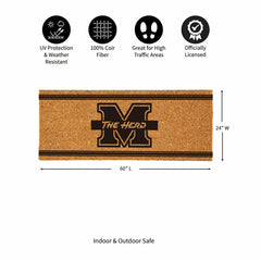 Marshall University Extra Large One Color Coir Mat, 60"x24" - Collegiate