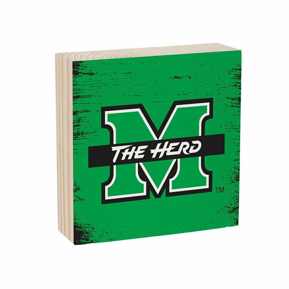 Marshall University Plock, Down Home Fans, 6x6 - Collegiate Home