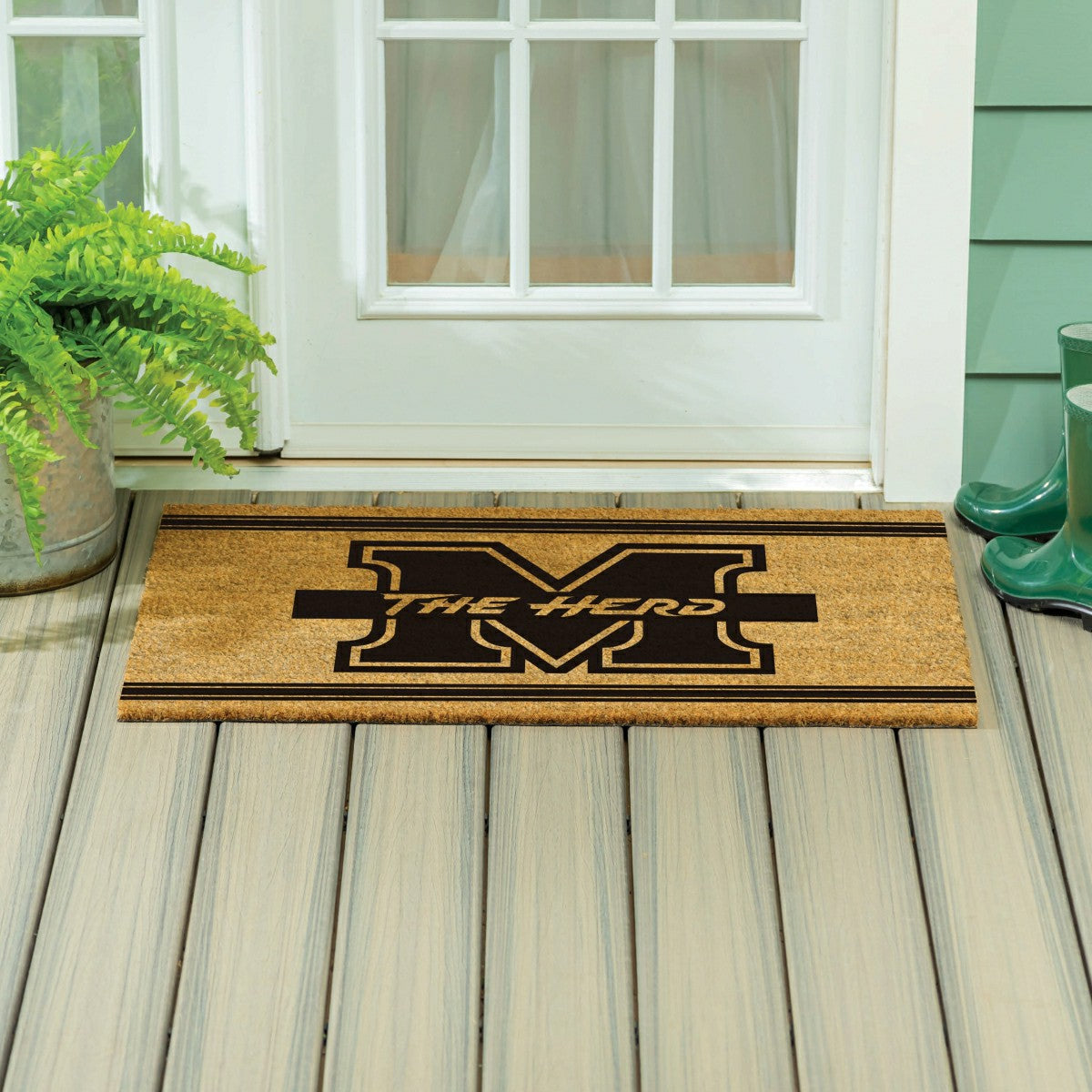 Marshall University Large One Color Coir Mat, 36"x24" - Collegiate