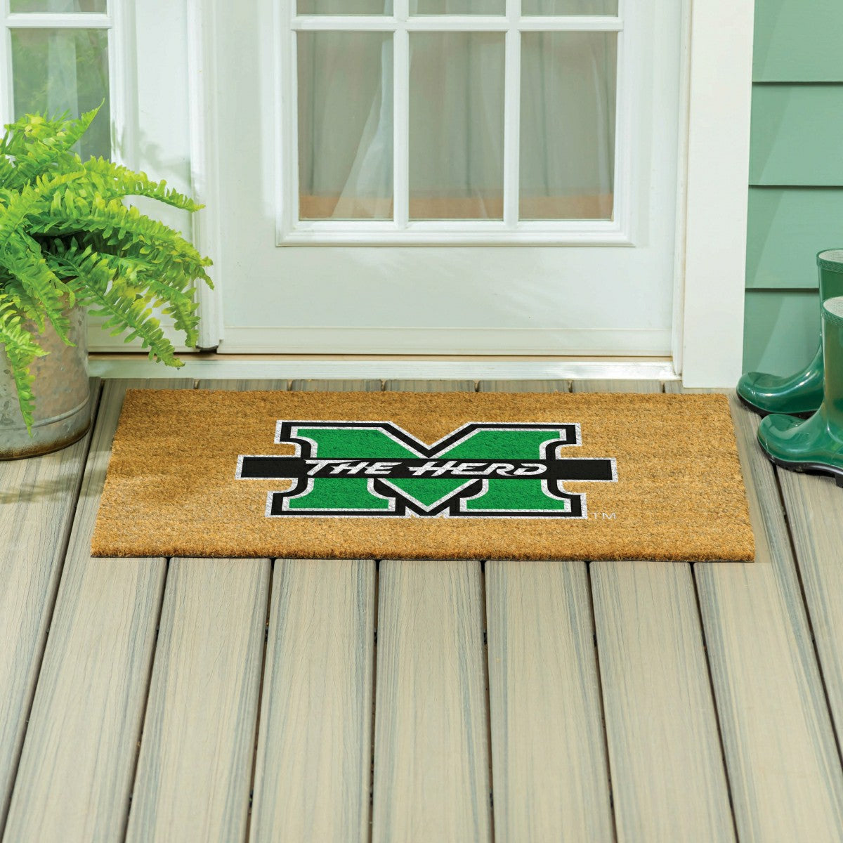 Marshall University Large Full Color Coir Mat, 36"x24" - Collegiate