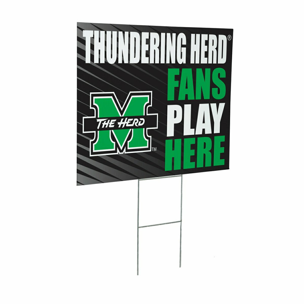 Marshall University Coroplast Yard Sign "Fans Play Here" - Collegiate Home
