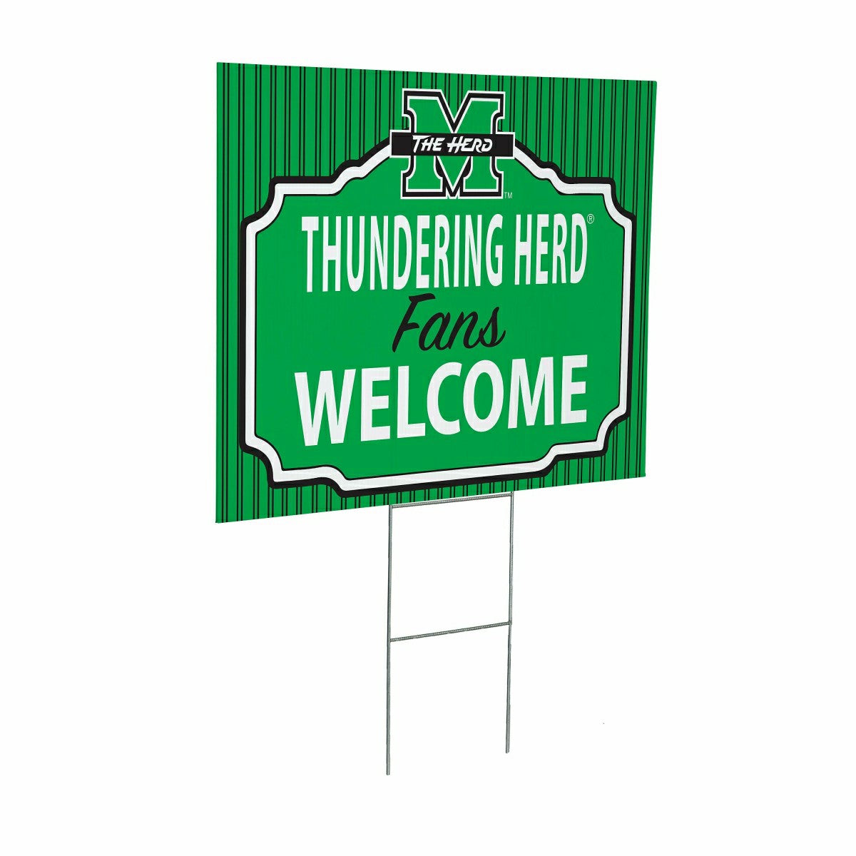 Marshall University Coroplast Yard Sign, "Fans Welcome" - Collegiate Home