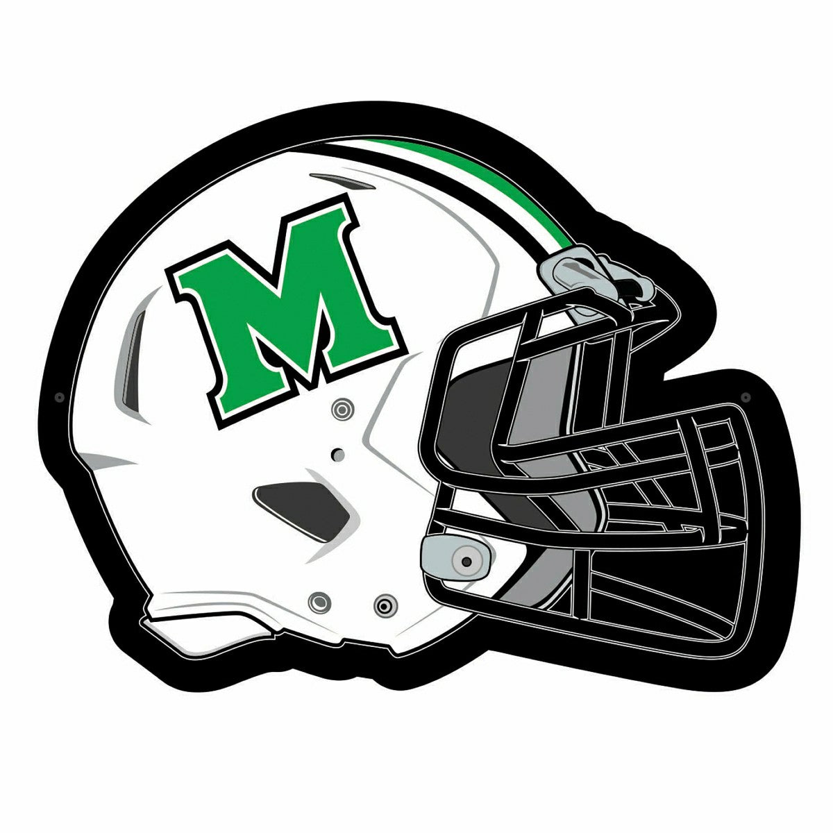 LED Wall Decor, Helmet, Marshall University - Collegiate Home