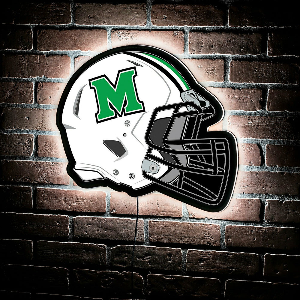 LED Wall Decor, Helmet, Marshall University - Collegiate Home