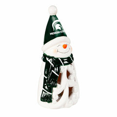 Michigan State University Snowman LED Statuary, 8" - Collegiate Home